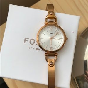 Fossil rose gold stainless steel watch
